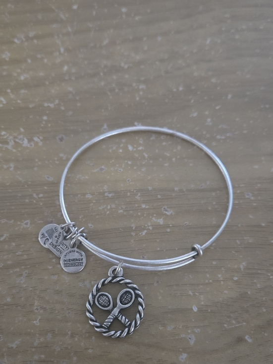 Alex and Ani Jewelry - Alex and Ani- Silver Tennis Racket Charm Bangle Bracelet